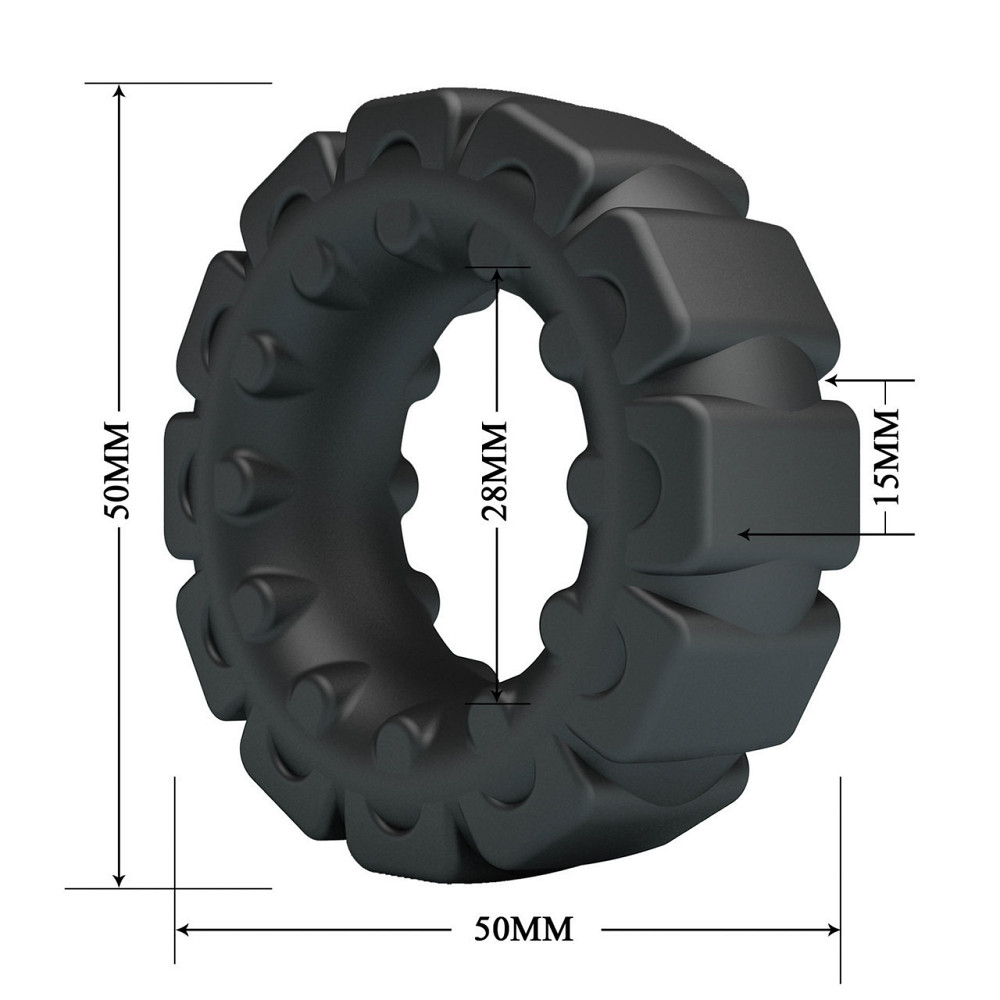 Эрекционное кольцо Crazy Bull Laiden Super Soft Silicone Cock Ring – Black Sex Aura Киев - изображение 6
