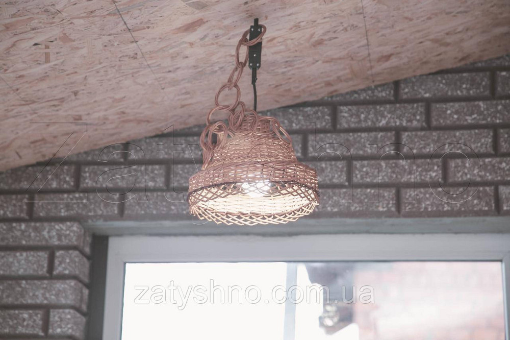 Люстра плетена оригінального дизайну люстри плетені з лози  | торшери абажури бра Київ - фото 1