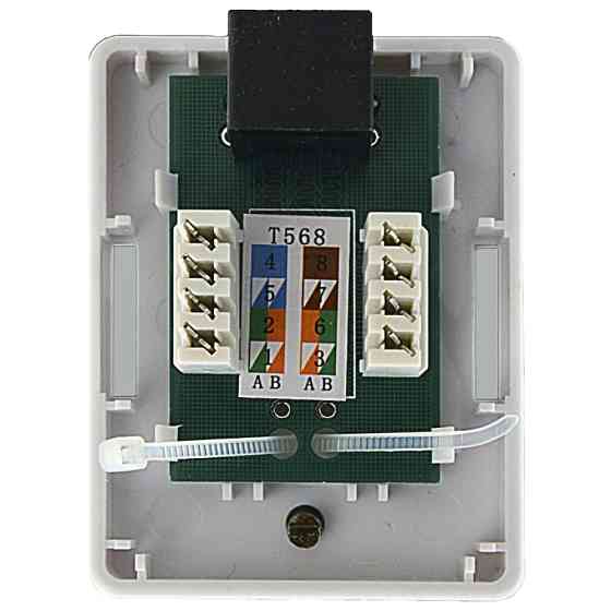 Розетка Kingda 1хRJ45 UTP біла Київ