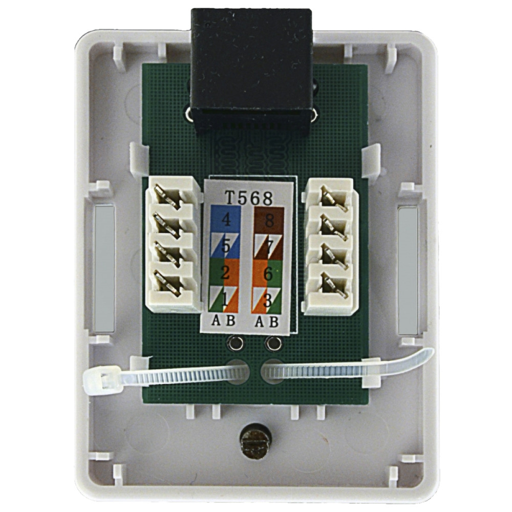 Розетка Kingda 1хRJ45 UTP біла Київ - фото 3