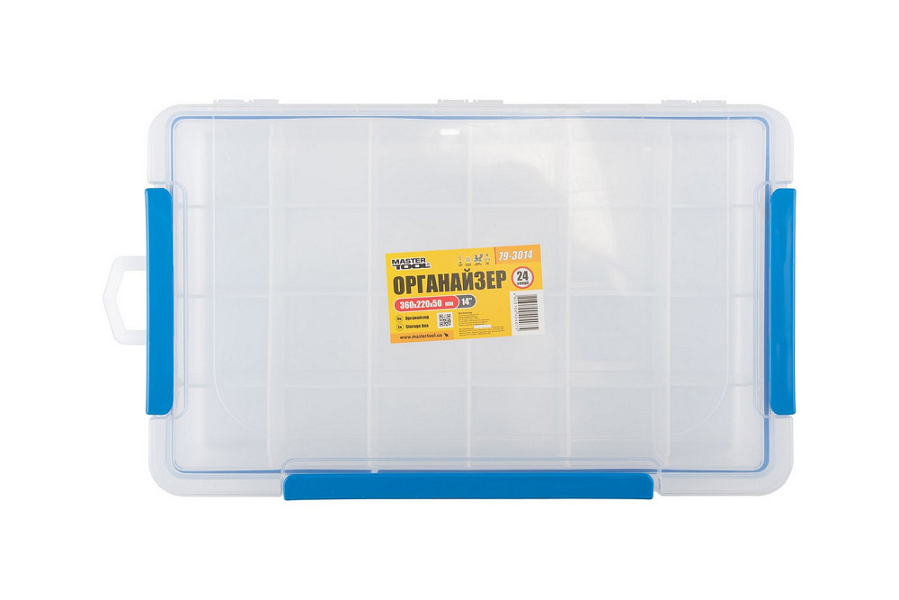 MASTERTOOL Органайзер герметичний MASTERTOOL 14'' 360х220х50 мм 24 секції 79-3014 Киев - изображение 1
