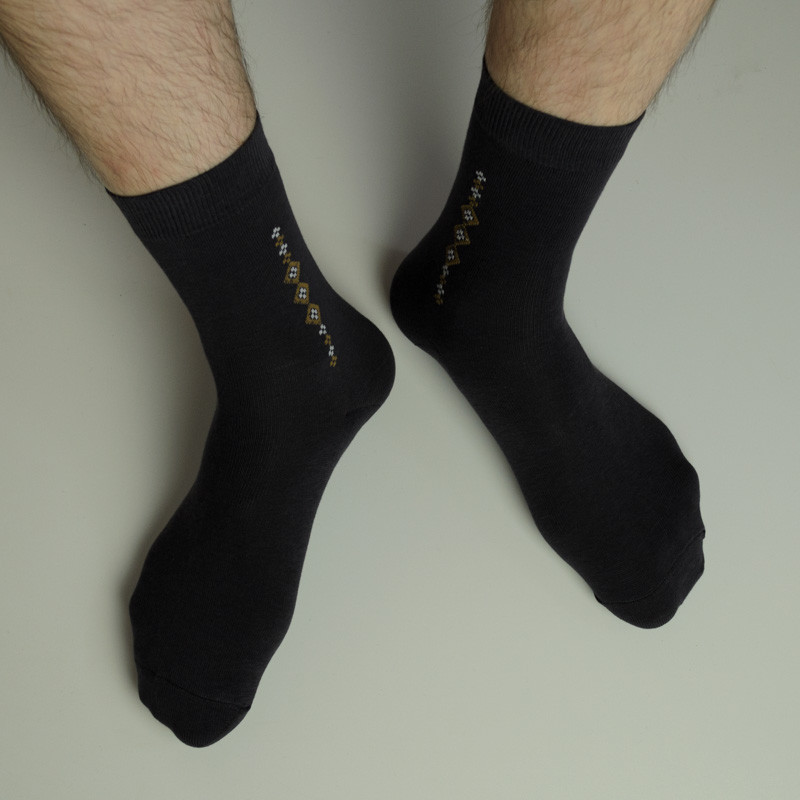 Демісезонні шкарпетки чоловічі класичні GM Textile Високі 41-46 Сірий Суми - фото 4