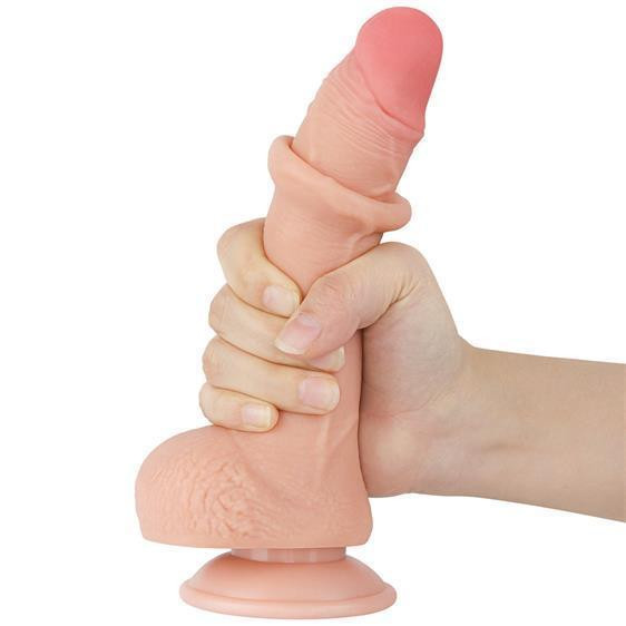 Фалоімітатор - Sliding-Skin Dual Layer Dong 7.5" Flesh Sex Aura Київ - фото 4