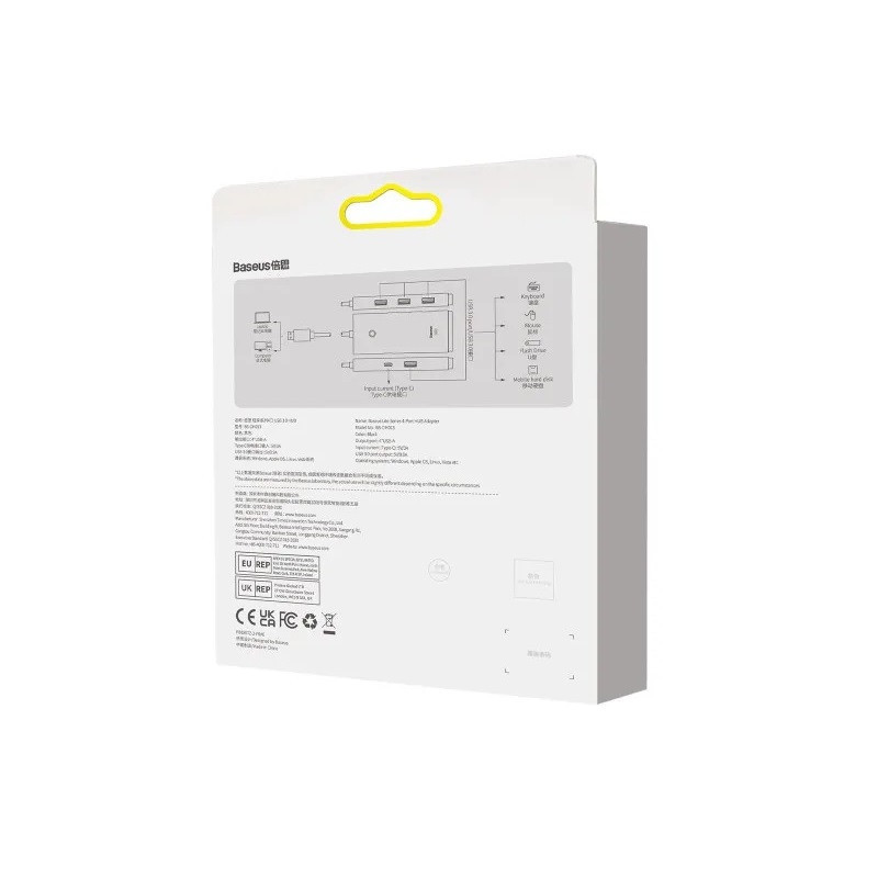 USB-хаб Baseus Lite 4-Port Type-C, 1м, черный Киев - изображение 6