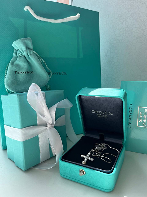 Тиффани Tiffany крестик серебро 925 и цепочка серебро 925 в роскошной подарочной упаковке Одесса - изображение 8