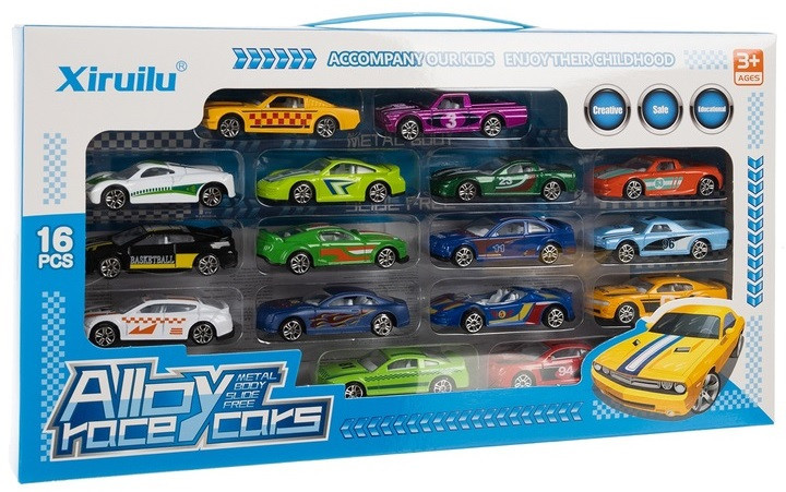 Детский Набор машинок разноцветных из металла 16 шт Kruzzel (20352) Нововолынск - изображение 3