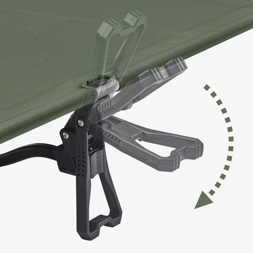 Ліжко туристичне складане Naturehike XJC08 CNK2550WS020 (поліестер + алюміній) Чорний Вінниця - фото 4