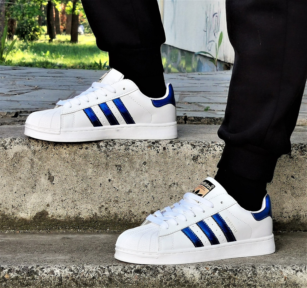 Кросівки Adidas Superstar Білі Адідас Суперстар Шкіряні (розміри: 36,37,38,39,40) — 29-7 Відео Огляд Дніпро - фото 8