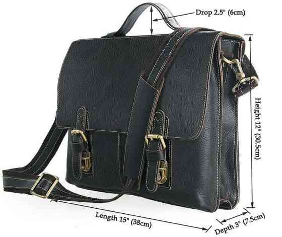 Портфель Vintage 14248 Черный Киев