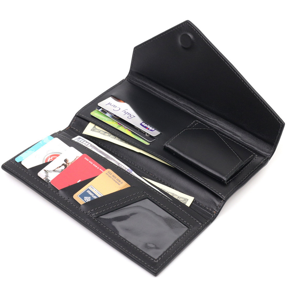 Практичное мужское портмоне Grande Pelle 11424 Коричневый Киев - изображение 5