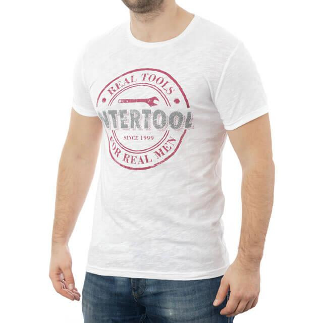 Футболка INTERTOOL світло-сіра меланж, S, 100% бавовна INTERTOOL SP-2211 Київ - фото 2