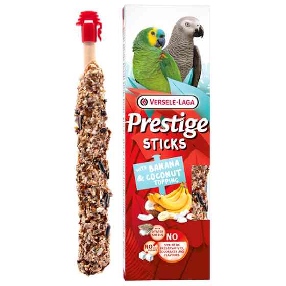 Versele-Laga Prestige Sticks Parrots Banana & Coconut topping ВЕРСЕЛЕ-ЛАГА БАНАН И КОКОС лакомство для средних и крупных попугаев 2х70г Киев
