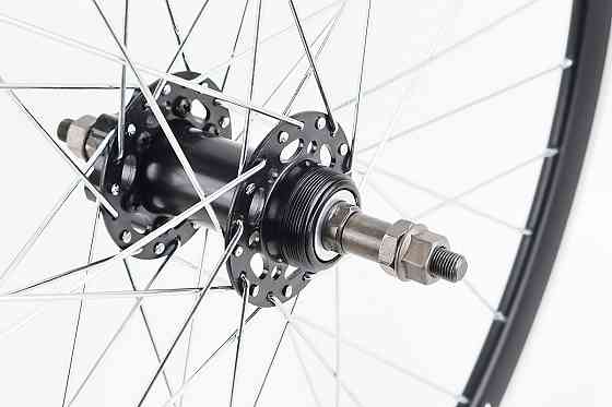 Колесо 26" заднє Disk-brake, обід алюмінієвий, втулка 14Gx36H, під вільнобіг, кріпл. гайка, "RECE26" Київ