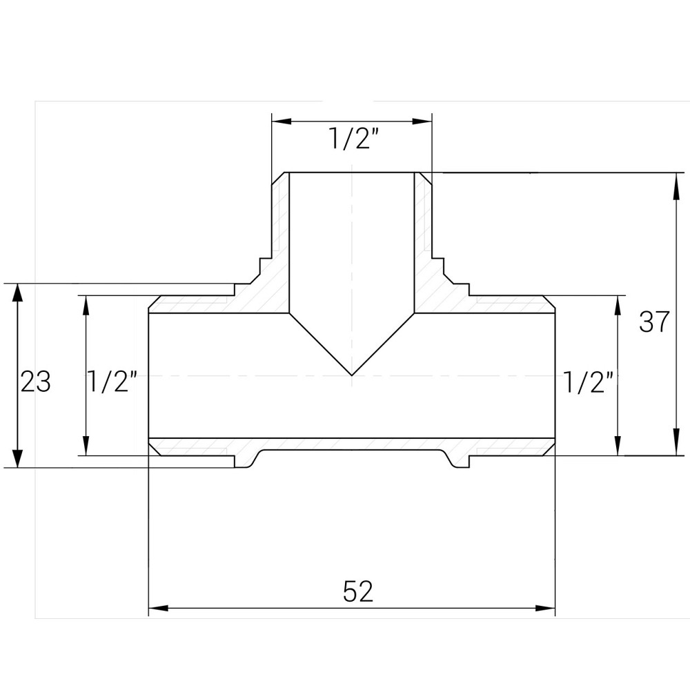 Трійник 1/2″ННН нікельований NT332S OPTIMUM (000030809) Киев - изображение 3