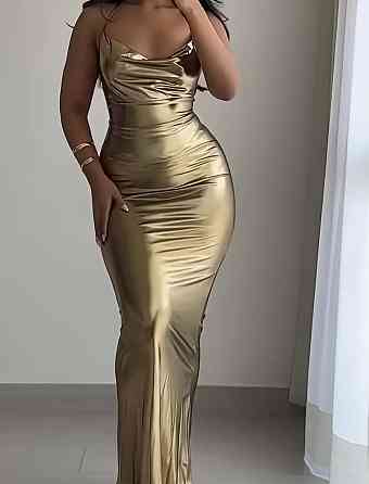 Жіноча блискуче плаття золотистий L Київ