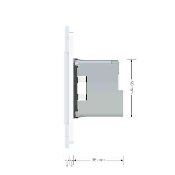 LIVOLO Розумна розетка EC з заземленням Livolo білий (VL-M7FCTC16AZ2-2WP) Коломия