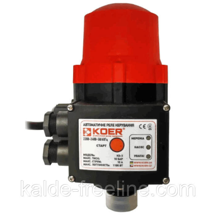 Контроллер давления Koer KS-3 электронный угловой 1,1кВт,1", c кабелем Харків - фото 6