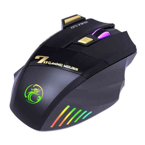Беспроводная мышка iMice GW-X7, 2.4ГГц и Bluetooth, аккумулятор, подсветка, черная Киев