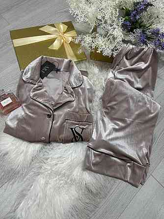 Женская стильная домашняя пижама бархатная пижама Бежевий, 42/44 Одесса