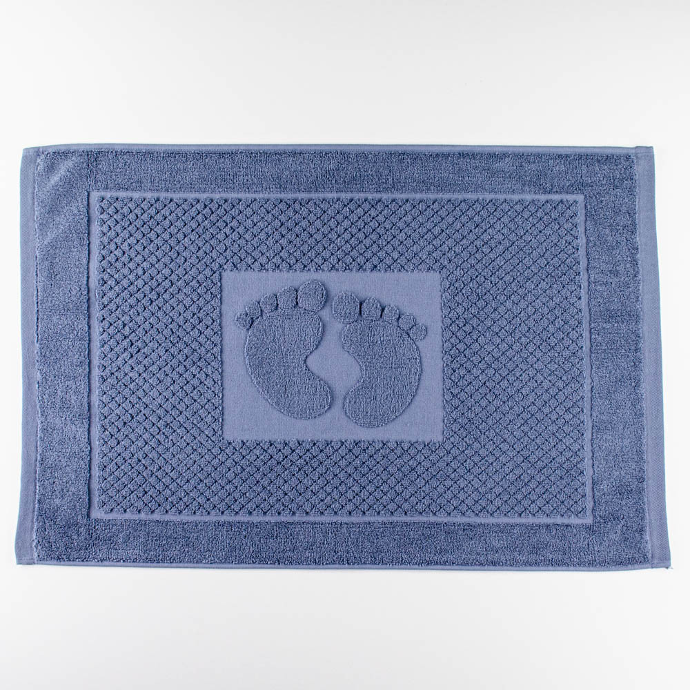 Махровий рушник жакардовий для ніг GM Textile 50х70см 600г/м2 (Бірюзовий) Суми - фото 1