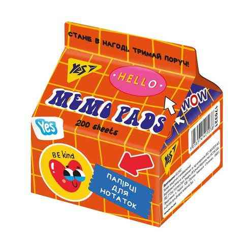 Папір для записів "YES" 170321 Tetra Pak "Sticky mood" 200 арк., 7*7,5см, шт Київ