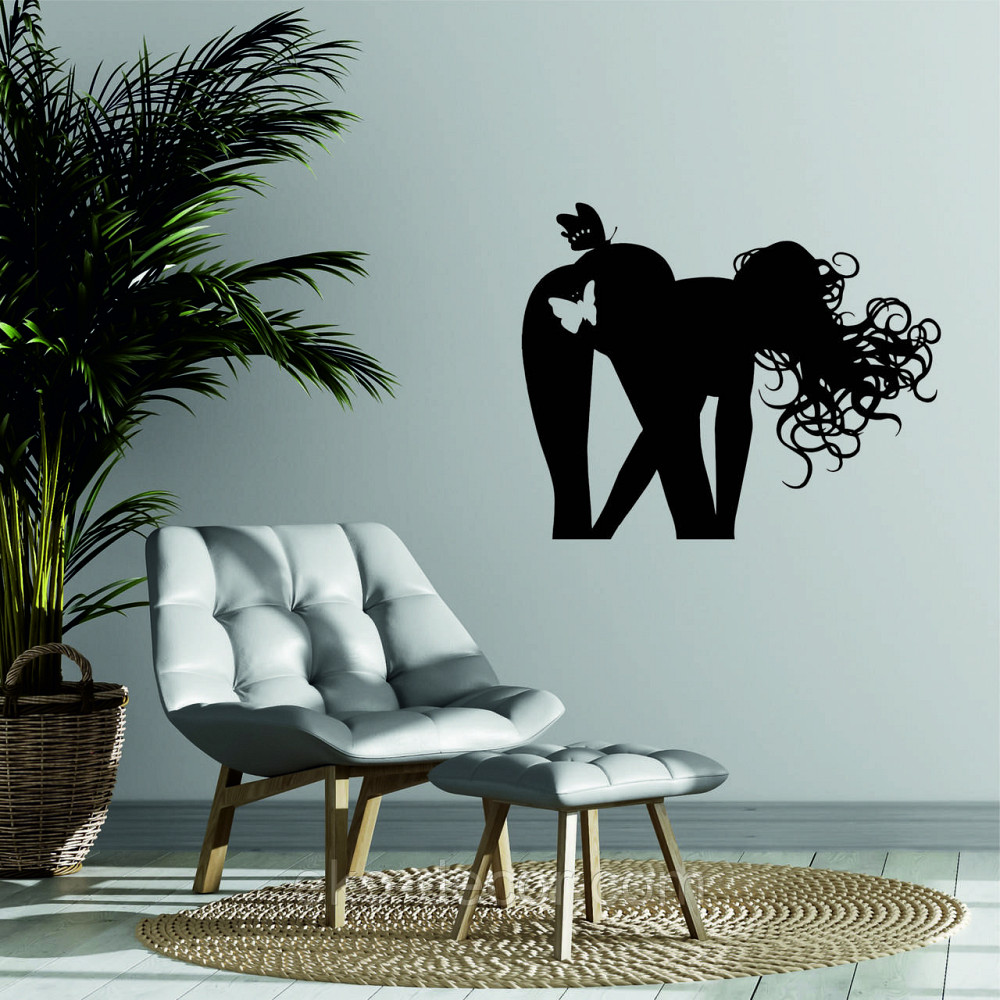 Декоративное настенное Панно «Силуэт женщины», Декор на стену 110*88 см, Черный Киев - изображение 3