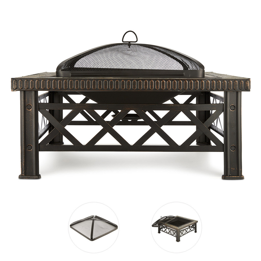 Чаша для вогню Merano 75x75 см, дизайн плитки, чернена сталь (Німеччина, читати опис) Рівне - фото 3