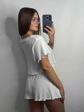 Женский трикотажный комплект для дома Молочный XS-S Харьков