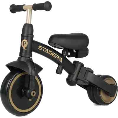 Детский велосипед QPlay Stager 3 в 1 з ручкою, біговел, Black (T80STAGERBlack) Винница