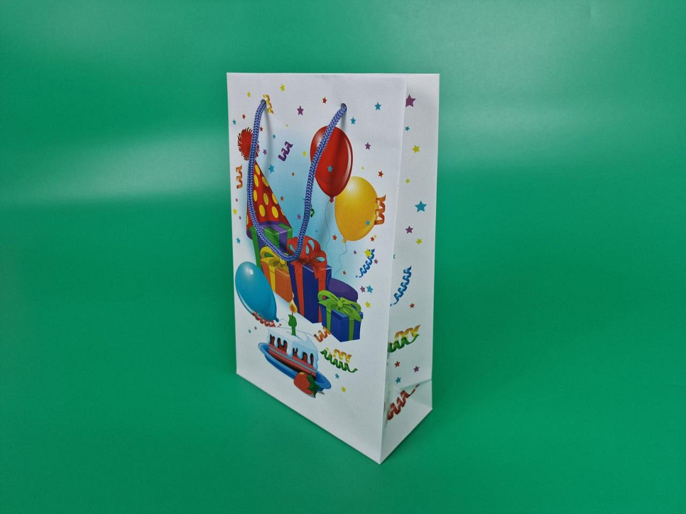 Паперовий пакет подарунковий Середній 17/26/8 (артSV-062) (12 шт.) Харків - фото 1