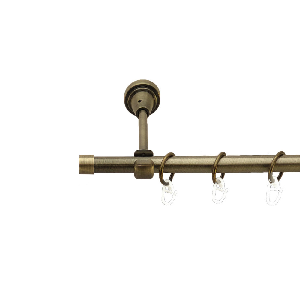 Карниз Orvit Заглушка металевий однорядний відкритий Антик 16 мм 240 см (3327878) Львов - изображение 1