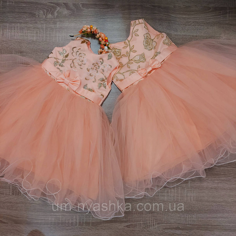 Детское нарядное платье Персиковое на 3-5 лет Кривой Рог - изображение 1