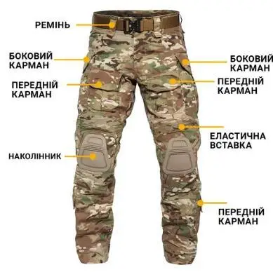 Тактичний комплект куртка парку Tactical Series та штани Yevhev G3 (Мультикам) XL Вінниця - фото 11