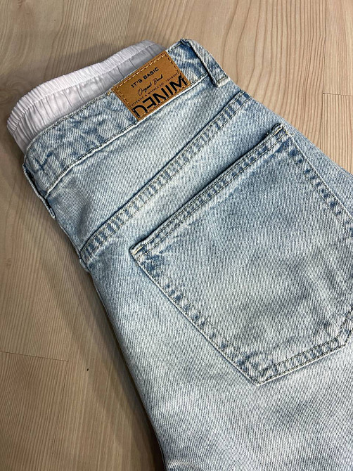 Шорти жіночі джинсові Its’Basic 3357 бермуди біла резинка на талії середня довжина блакитні , блакитний, 38 Київ - фото 14