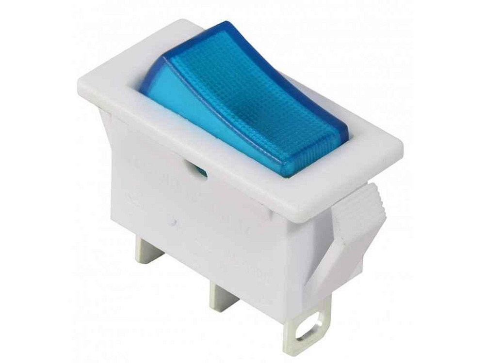 Перемикач 1 клав. синій з підсвічуванням KCD3-101N-13 BL/WH 220V ТМ АСКО Київ - фото 1