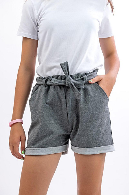 Шорти дитячі, зелені, сірий меланж, коричневі Крохатушка одяг Київ - фото 4