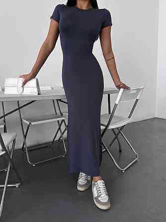 Женское стильное элегантное длинное платье из качественной вискозы Графит, 42/44 Одесса