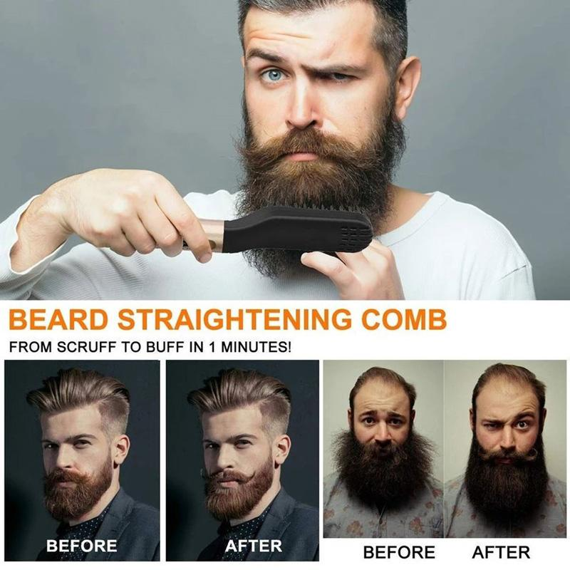 Керамический выпрямитель для бороды и волос 2 в 1 Beard & Hair Straightener 35 Вт, расческа-выпрямитель, 3 температурных режима Киев - изображение 7