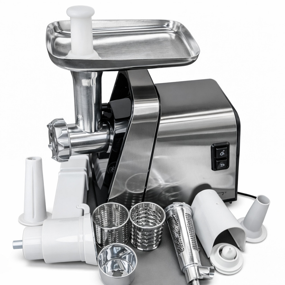 Мясорубка электрическая Rainberg RB-2271 3800 Вт с насадкой для томатов и шинковкой XB-52 Львов - изображение 1