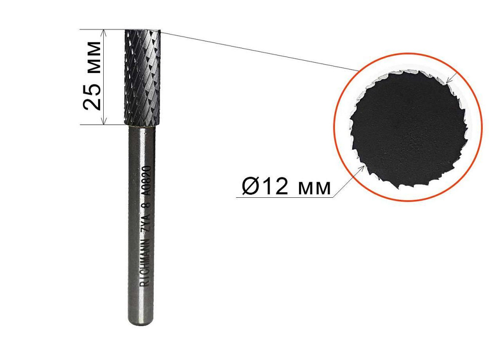 Борфреза по металу Richmann, ZYA 12х25 мм (C8907) Коломыя - изображение 3