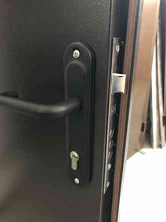 Двері технічні полуторні Метал/Метал, коричневі РАЛ 8019 Київ