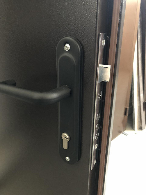 Двері технічні полуторні Метал/Метал, коричневі РАЛ 8019 Київ - фото 5