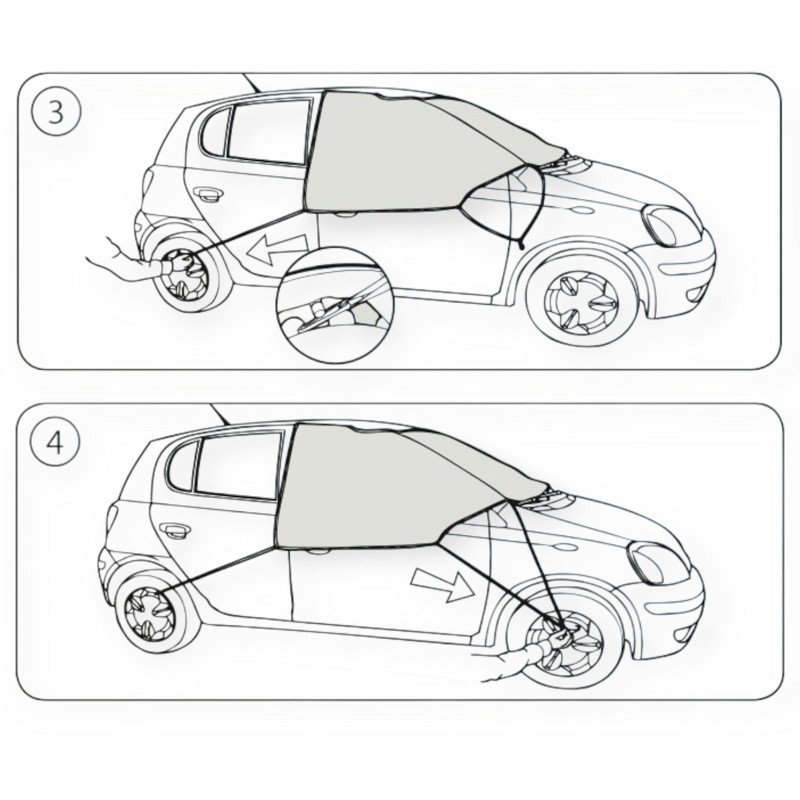 Накидка лобовое стекло от замерзания kegel 100х135-146см l + зеркала + передние окна на Мукачево - изображение 1