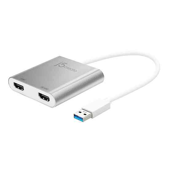 Адаптер J5create USB-A — 2 HDMI (M/F), Silver (JUA365-N) ( 19949 ) Харьков