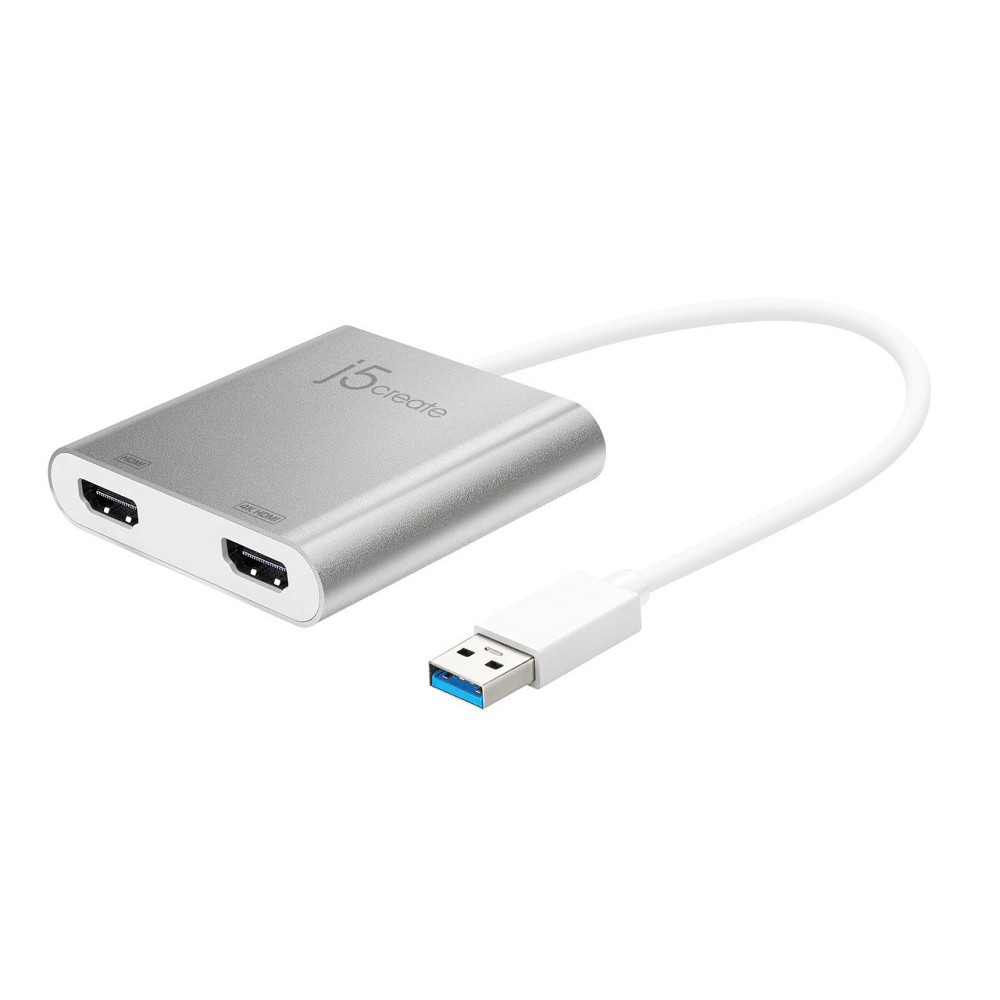 Адаптер J5create USB-A — 2 HDMI (M/F), Silver (JUA365-N) ( 19949 ) Харьков - изображение 1