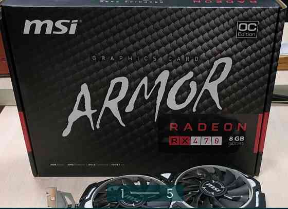 Відеокарта MSI Radeon RX 470 Armor OC 8192MB 8Gb. Київ