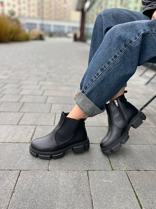 Без бренда Черевики жіночі ARTO 102 чорні (зима, шкіра натуральна) (5222) 39 Коломыя - изображение 5