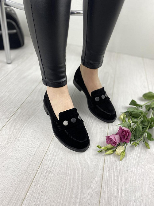 VIKTTORIO Туфлі жіночі VIKTTORIO ЖАЗИНА чорні (весна-осінь, замша натуральна) (2700) Коломия - фото 4