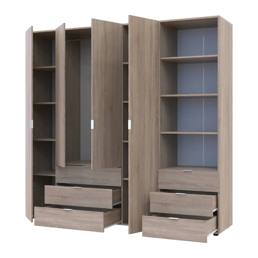 Шафа для одягу Doros Гелар Дуб сонома 4ДСП з пеналом 215х49.5х203.4 (DRS-011929) Дніпро - фото 3