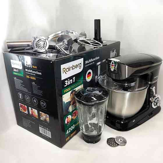 Професійний тістомісильник для дому, Планетарний міксер зі змінними насадками, Міксер із залізною чашею RA-78 Івано-Франківськ